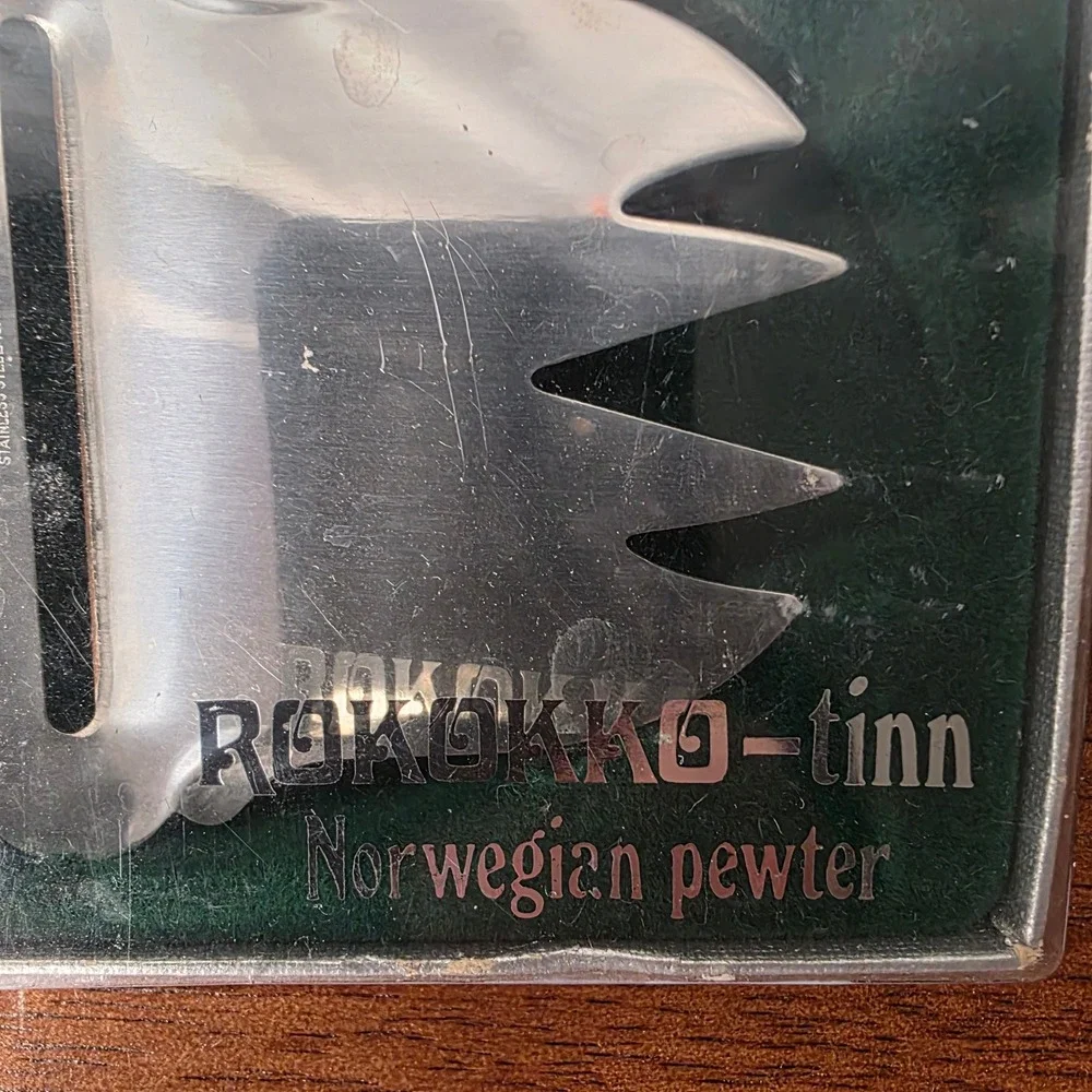 Rokokko-tinn Norwegian Pewter Cheese Slicer Norway Scandinavian Scandi Kitchen